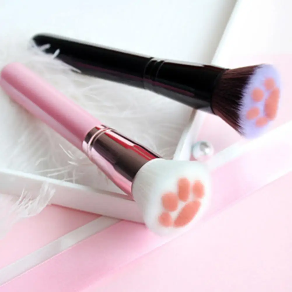 Яркий гламурный 1 шт. Милая кошачья лапа форма макияж кисти для макияжа