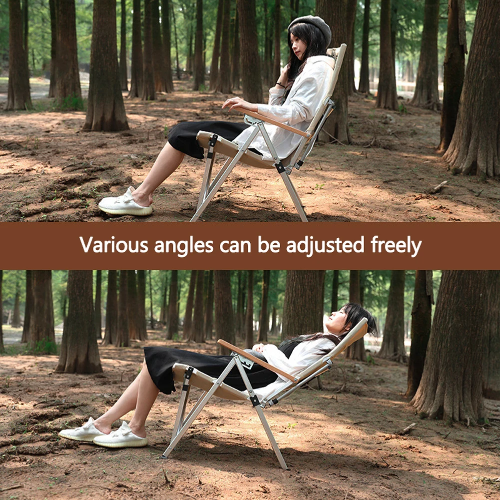 

Outdoor Camping Folding Chair Protable Fishing Deck Chair Adjustable Aluminum Alloy Leisure Hiking Beach Picnic Chair