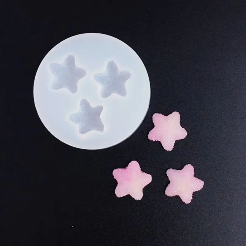 3 шт. мягкий сахар любовь вышивка звёздочки или бриллианты литейная форма для