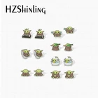 2021 Новое поступление Kawaii Детские йода любит душ принимать ванну жизнь граффити эпоксидной смолы акриловые серьги-гвоздики с эпоксидной смолой