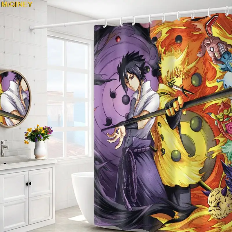 

MiQINEY Hokage Anime Waterproof Shower Curtains Shower Curtain Bathroom Polyester 3D Girls Boys