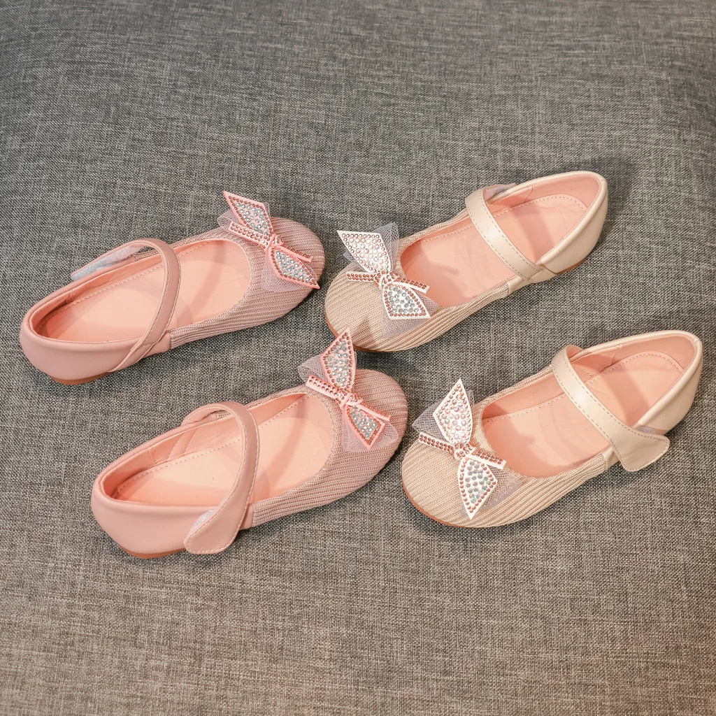 Сандалии для вечеринок Новинка обувь принцессы с бантом и жемчугом Весенняя