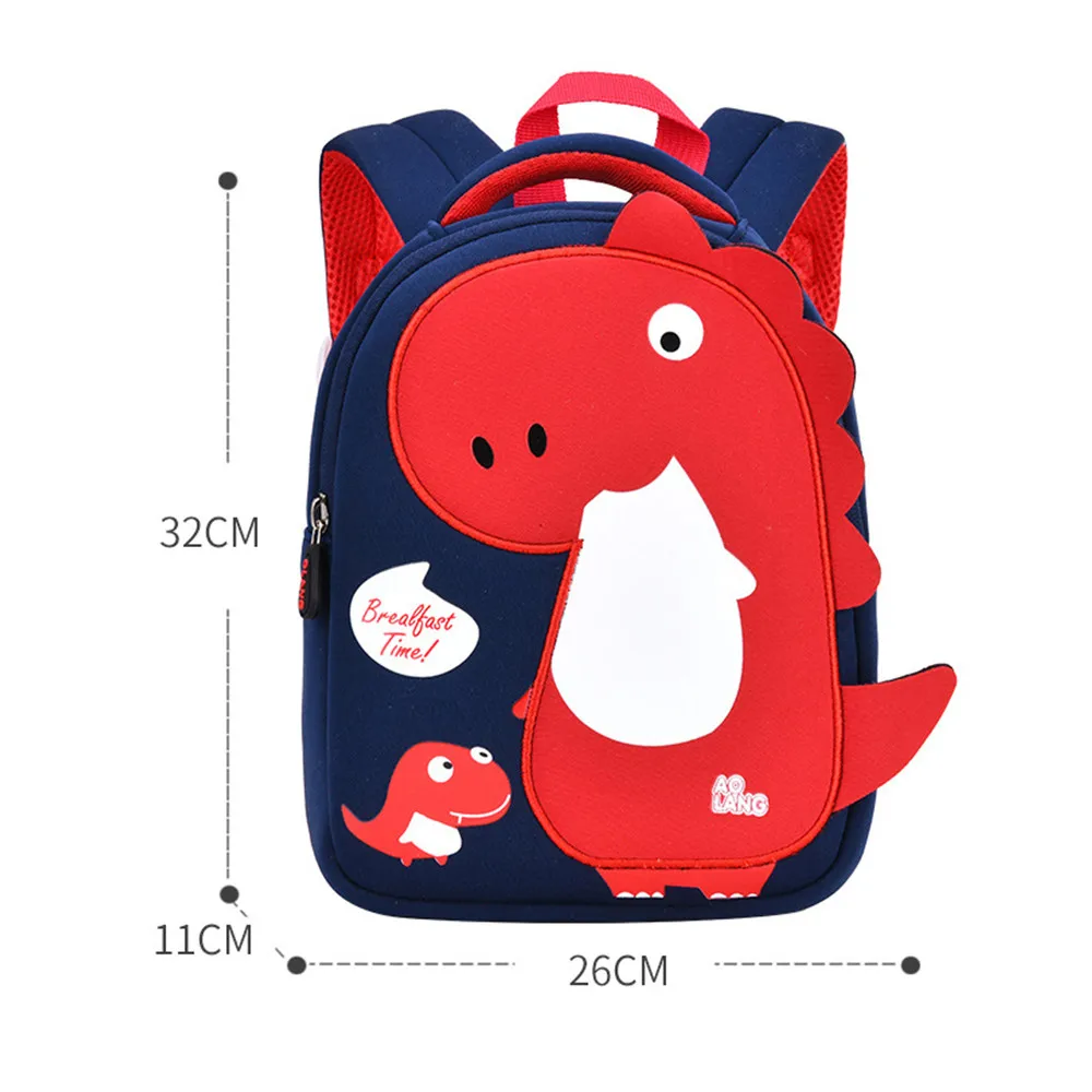 New Cute Kids Toddler School Bags Backpack Children Kindergarten Schoolbag 3D Cartoon Dinosaur Bag for Girls Boys Mochila Infant