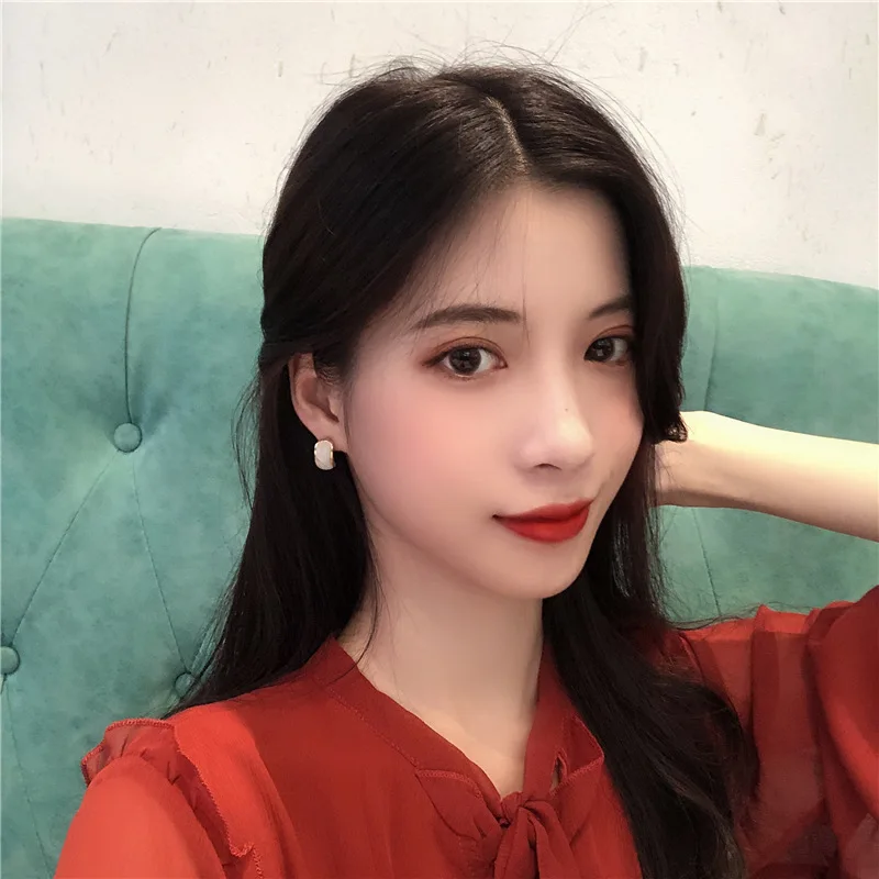 Мода для темпераментных геометрический белый прозрачный малой дуги женские