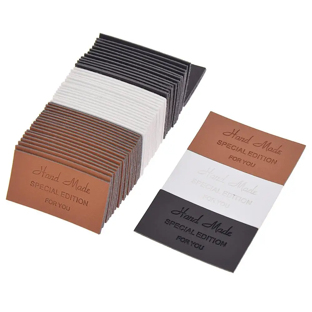 Ярлыки ручной работы для одежды кожаные ярлыки с буквами джинсовые сумки обувь