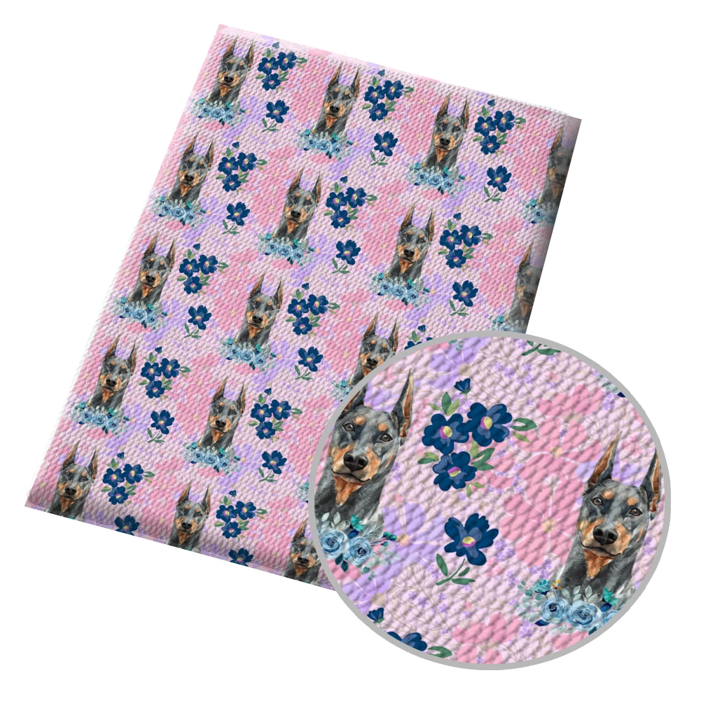 

Cartoon Dog Doberman Print Bullet Strech Cotton Fabric for DIY Home Tex Bags Handmade Materials 50*145cm