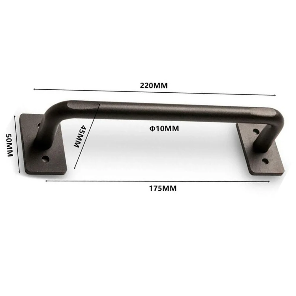 Wooden Barn Door Steel Handle Pull Attachment Part Furniture Tool Durable 1pc |