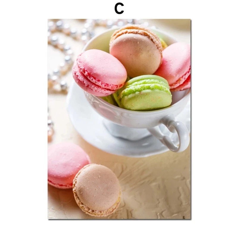 

Nordic Posters Cake Coffee Dessert Canvas Painting Modern Wall Art Pictures Print Kitchen Restaurant Living Room Decoration
