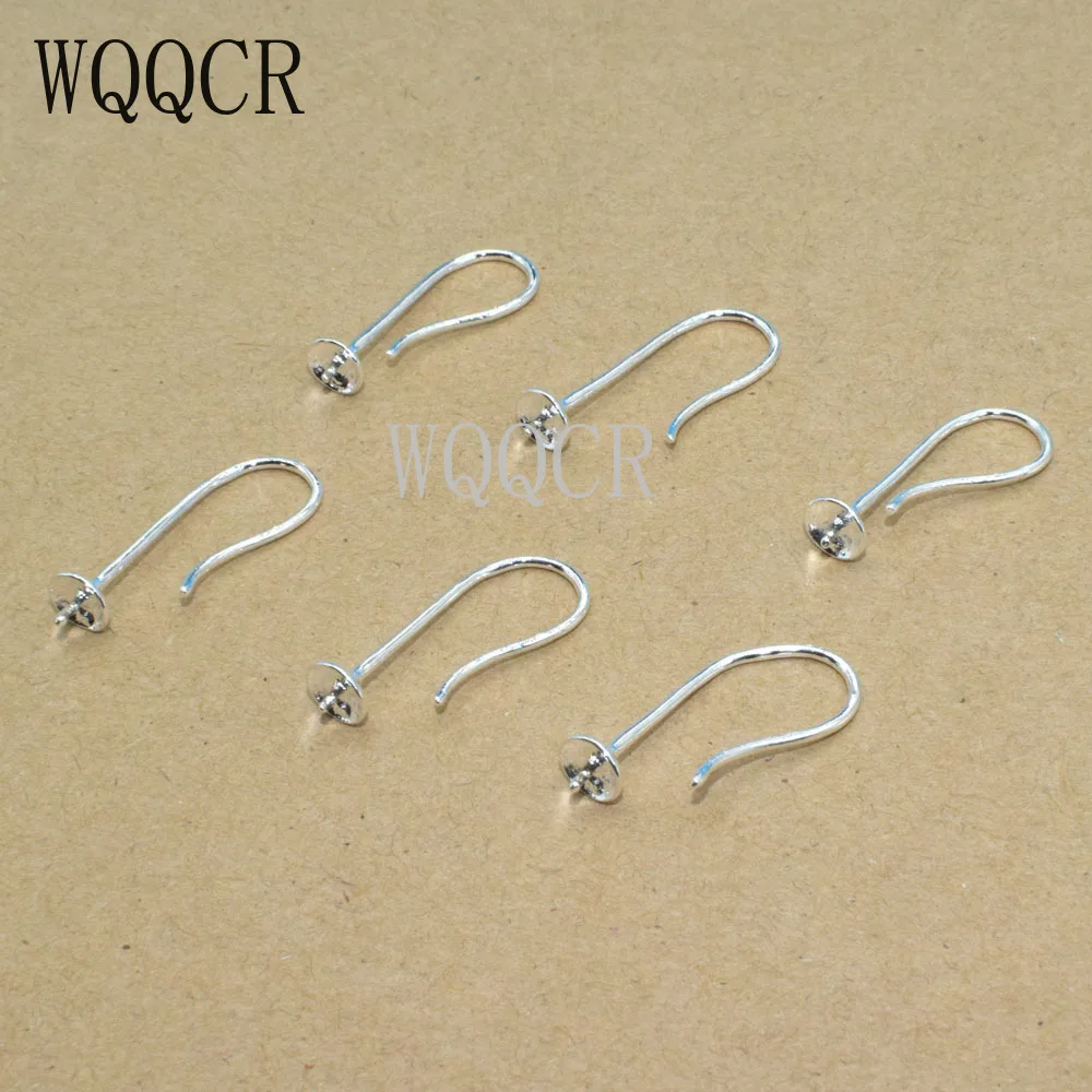 10PCS Wholesale Jewelry Making Beads 925 Sterling Silver colorFindings Line Earring Hook Earwire For | Украшения и аксессуары