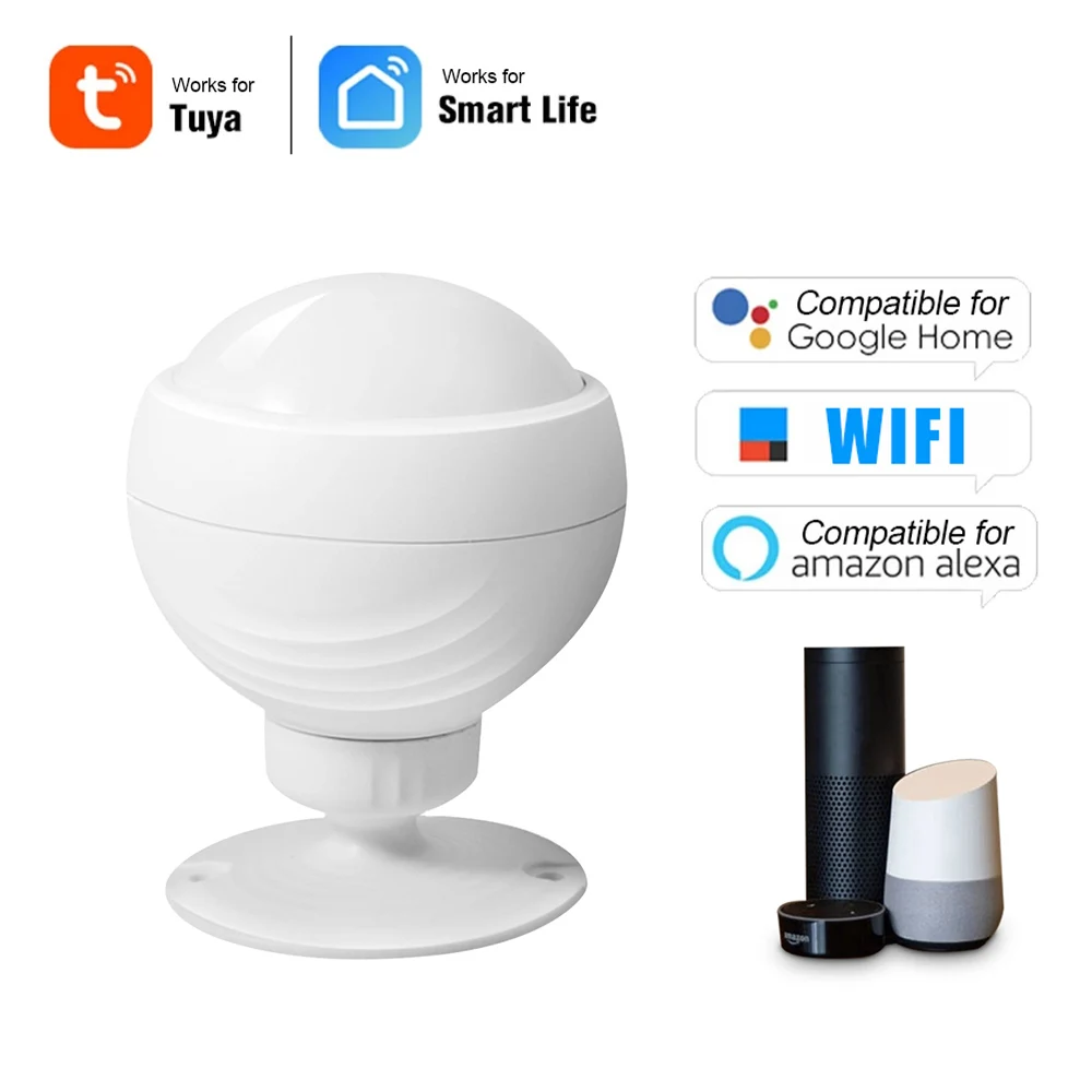 

WIFI PIR for Alexa Motion Sensor Tuya Smart App Voice Control Home Office Wireless Alarm Infrared Security Motion Detector