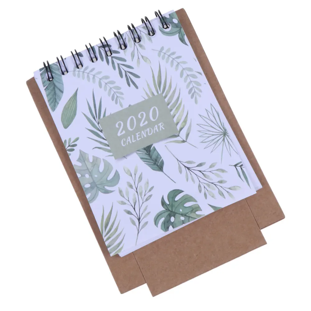 

1Pc Desk Calendar Creative Kraft Paper Calendar Cartoon DIY Desktop Calendar