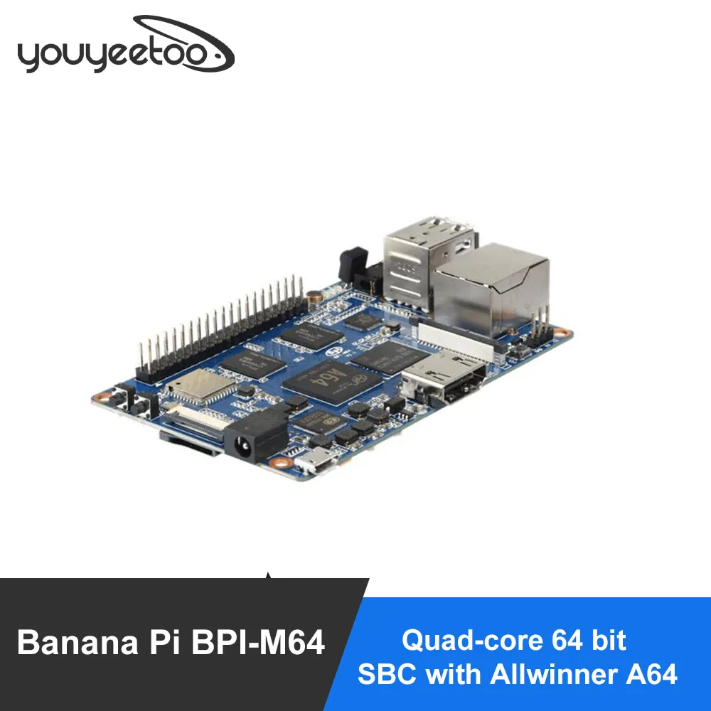 Smartfly banana pi BPI-M64 четырехъядерный 64 бит SBC с allwinner A64 1,2 ггц четырехъядерный ARM Cortex A53 Android и Linux демонстрационная плата