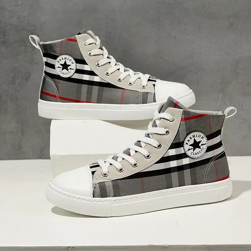 

Men's Fashion Casual Canvas Boots Flat Bottom Retro Men's Flat Heel Classic Fashion Wear-resistant All-match Hot Shoes HC274
