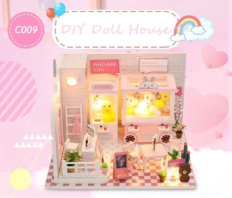 Кукольный домик Cutebee миниатюрная мебель кукольный домик Сделай Сам миниатюрные домики комната коробка театральные игрушки для детские наклейки DIY кукольный домик L