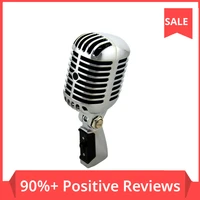 professional wired vintage classic microphone good quality dynamic moving coil mike deluxe metal vocal old style ktv mic mike