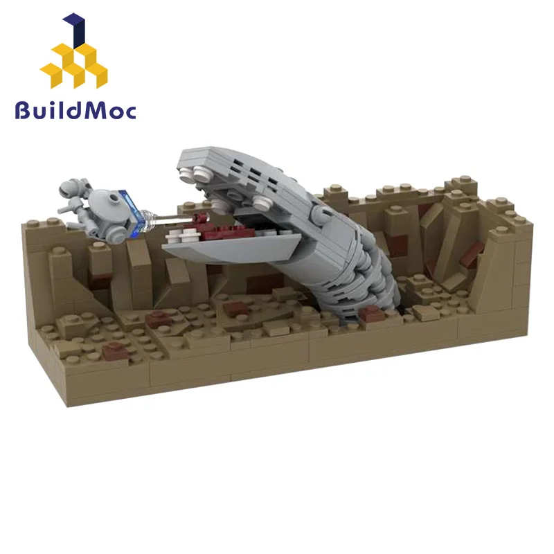

Seriers Desert Village Eisley-Cantina Tatooine Slums Home Escape From Jedha Fight Spacecraft Nano Falcon Building Block StarW