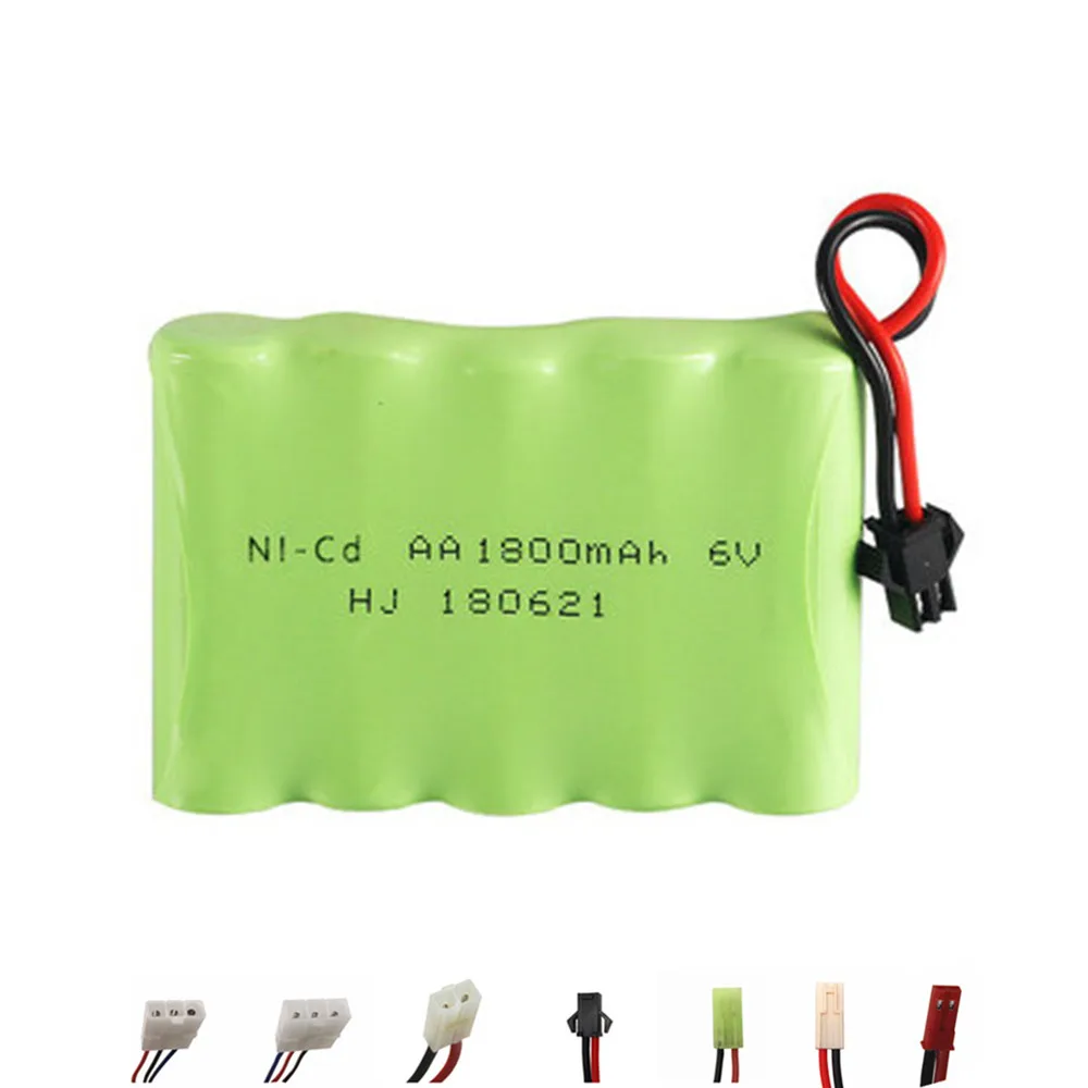 6v 1800mah NICD Battery For Rc toys Cars Tanks Robots Boats Guns NI-CD 6v Rechargeable Battery AA Battery Pack 1Pcs For rc boat