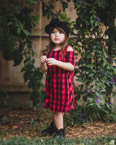 От 1 до 6 лет платье для маленьких девочек клетчатая одежда с принтом в клетку