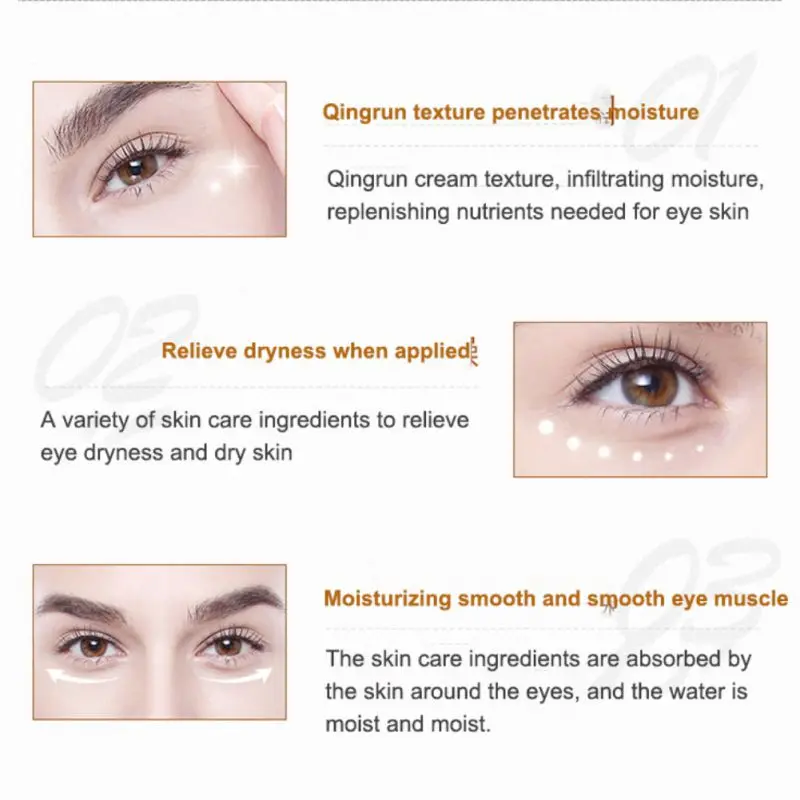 

Eye Cream Hydrating Smooth Fine Lines Firming Skin Anti-puffiness Dark Circles Remove Fat Particles Eye Essence New Arrival