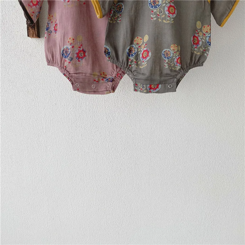 

2021 Summer New Girls Clothes Chinese Style Short Sleeve Cheongsam Bodysuit