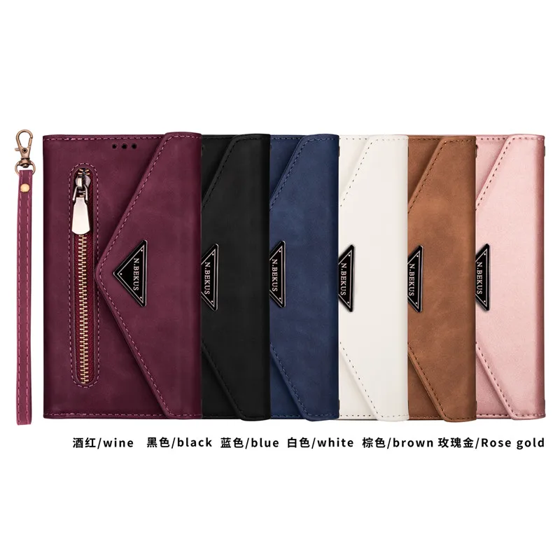 

Original Zipper Leather Flip Case Magnetic For iPhone12 11 Pro Max With Wallet Cover For iPhone XR XS Max X Phone Etui Coque