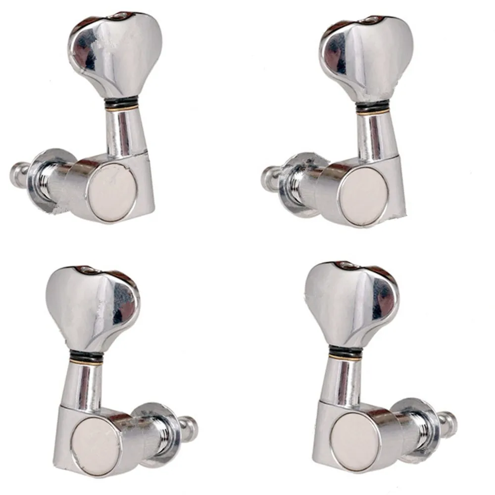 

A Set of 4 Pcs 2R2L No need Mounting Screw Sealed Gear String Tuning Pegs Tuners Machine Heads For Ukulele 4 String Guitar parts