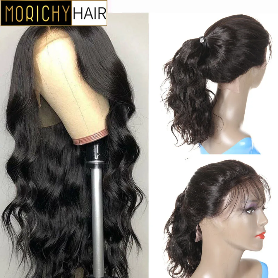 

Morichy Body Wave 13x4 Lace Front Human Hair Wigs No-Remy Brazilian Hair Wavy Wig 150% Density Lace Frontal Wigs For Black Women
