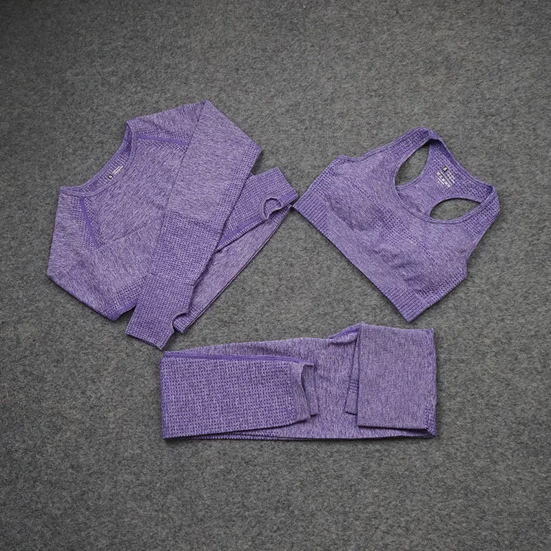 

Zoulv Spring Yoga Suit High-elastic Quick-drying Beauty Back Bra Long-sleeved Turtleneck Foot Pants Simple Multicolor Lady Set