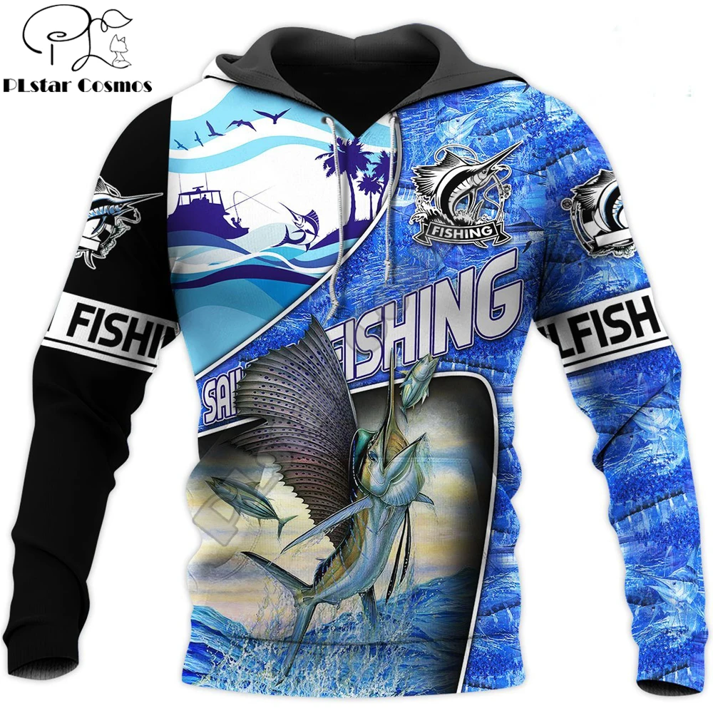 Толстовка мужская с 3D принтом Love Sailfish уличная одежда в стиле Харадзюку