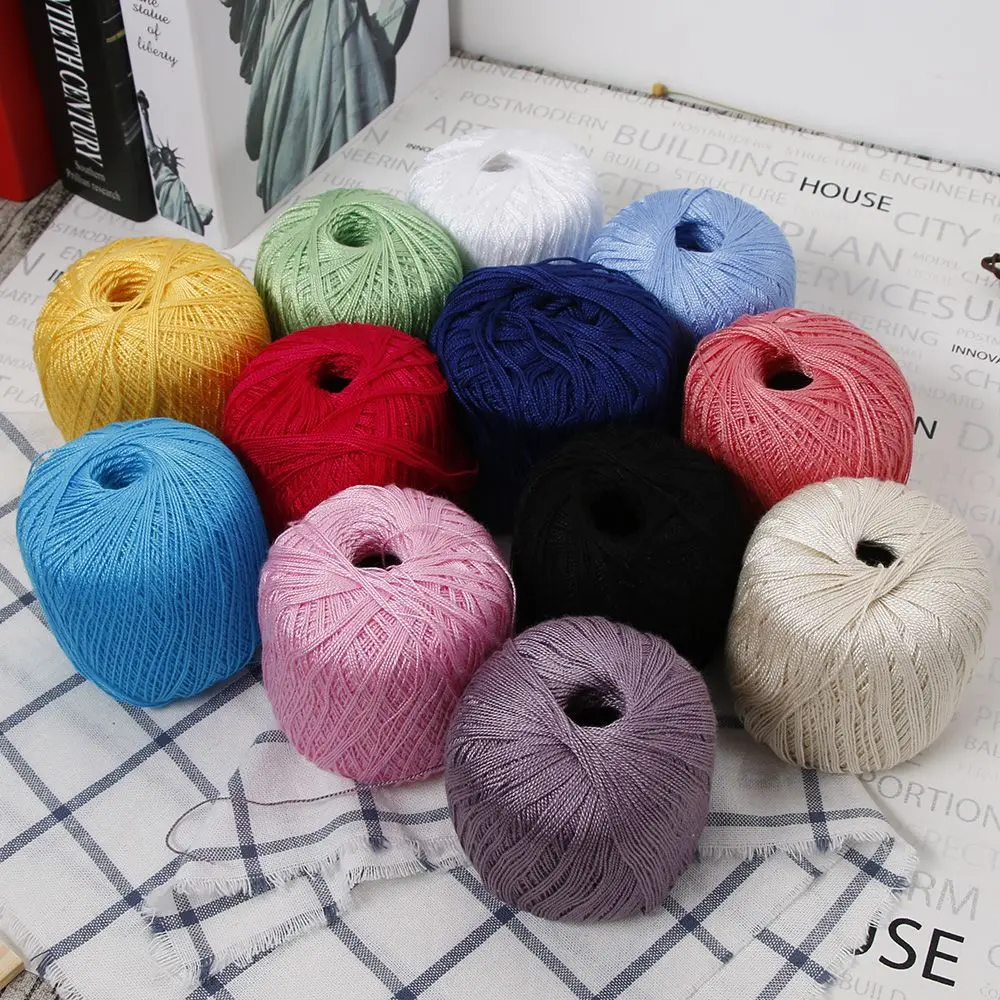 Сделай Сам Мерсеризованный хлопковый шнур нить ПРЯЖА для вышивки крючком