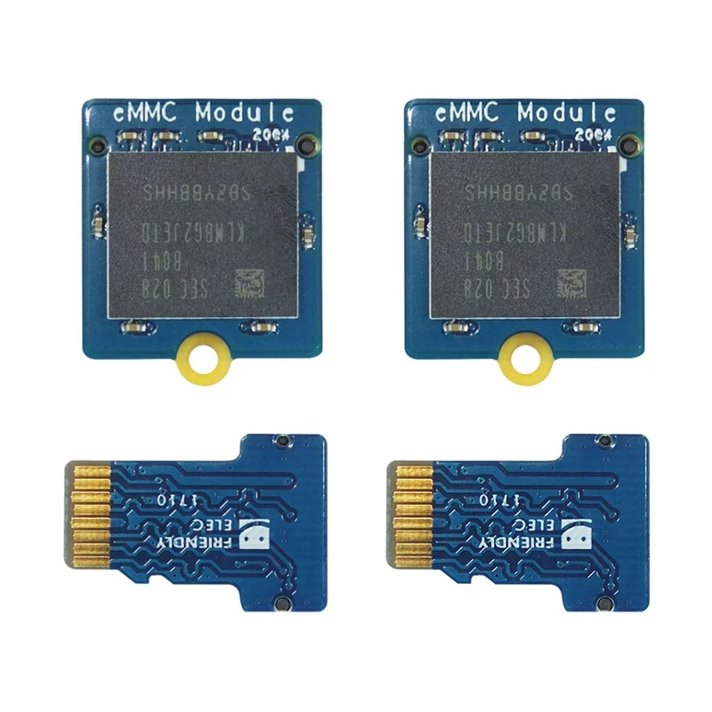 

2 комплекта EMMC модуль с Micro-SD Поворотный EMMC адаптер T2 для Nanopi/PC/RK3399 макетная плата, 16 ГБ и 32 Гб