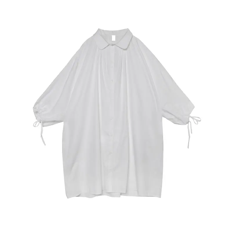 

XITAO Patchwork Button Solid Dress Women Spring Casual Fashion New Style Temperament All Match Turn Down Collar Dress ZY5774