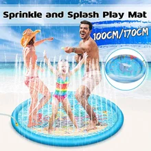 Summer Children's Baby Play Water Mat Games Beach Pad Lawn Inflatable Spray Water Cushion Toys Outdoor Tub