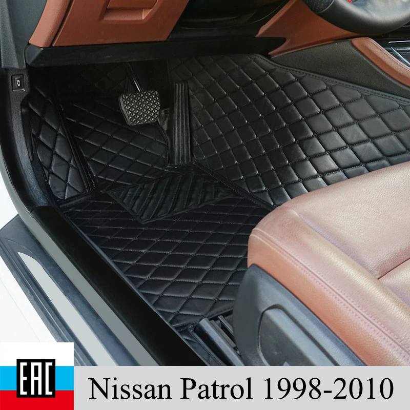 Коврики для авто Nissan Patrol 1998-2010 право руль автомобиля аксессуары из экокожи в