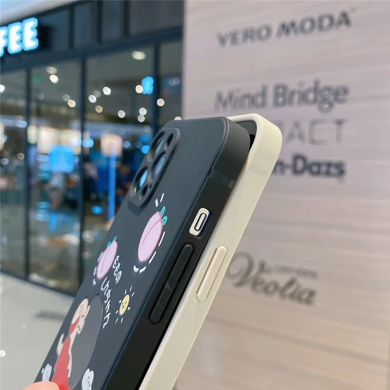 

Cute Soft TPU Shin Silicone Cover Mobile Phone Case for IPhone 11 12 Mini Pro Max XR XS Xs Max X 8 7 Plus Phone Cases Casos