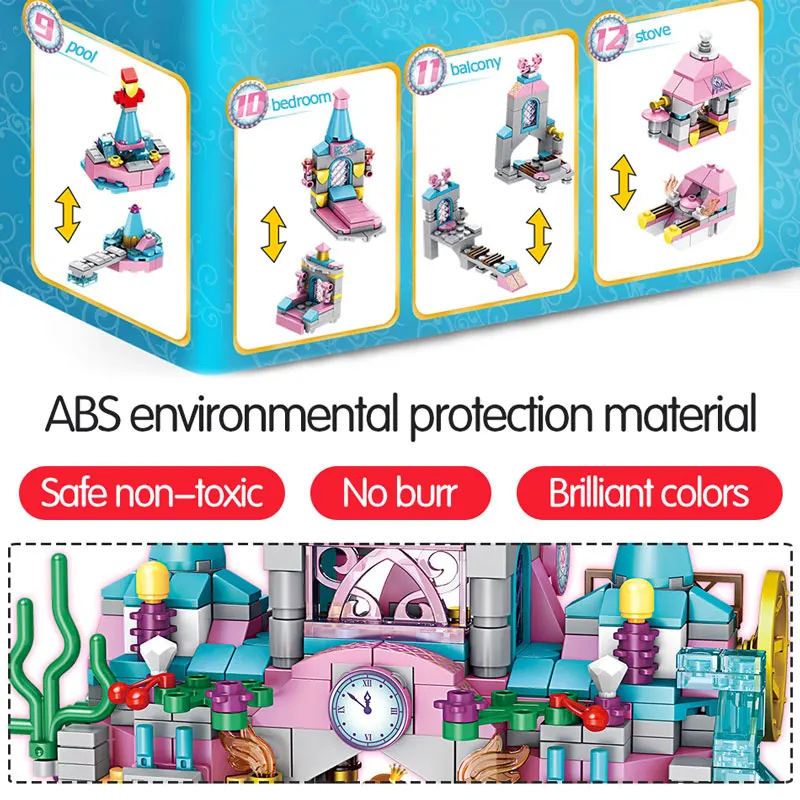 12 в 1 город Принцесса замок модель строительные блоки Друзья Девушки серии