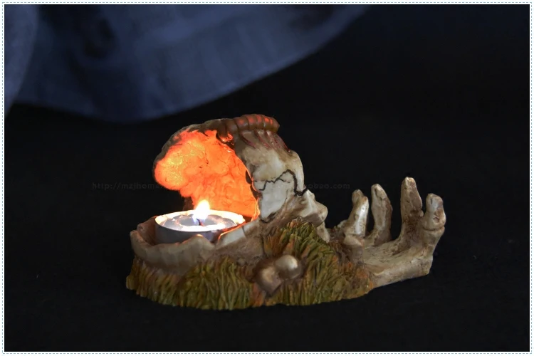 skull ashtray resin creative jewelry ring storage display personality Halloween gift aromatherapy box cranium funny horror | Дом и сад