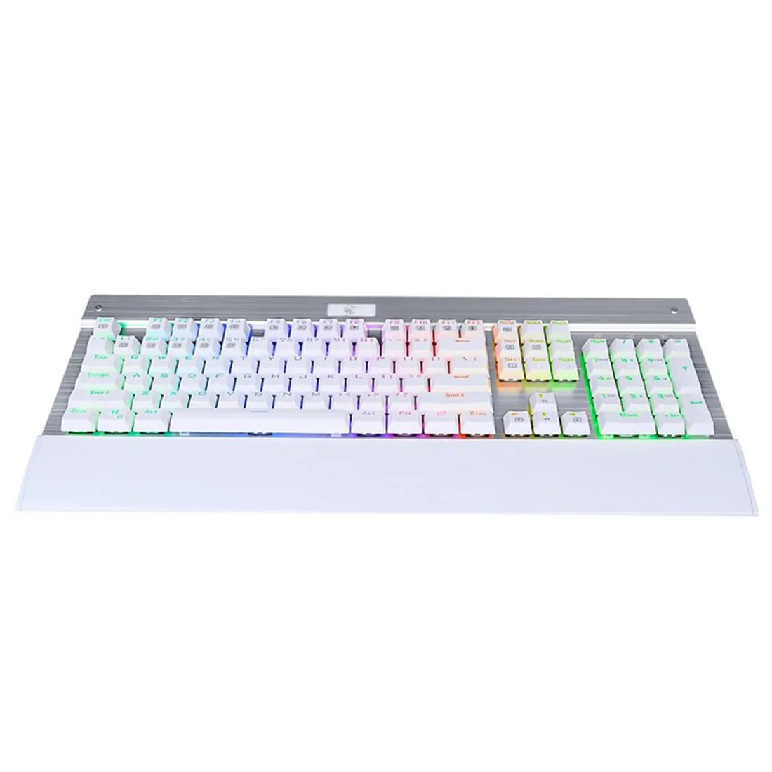 Z77 104 Keys Keyboard RGB Backlight Mechanical Gaming Keyboard With Wrist Rest For Game Laptop PC Gamer - White (Blue Switches)