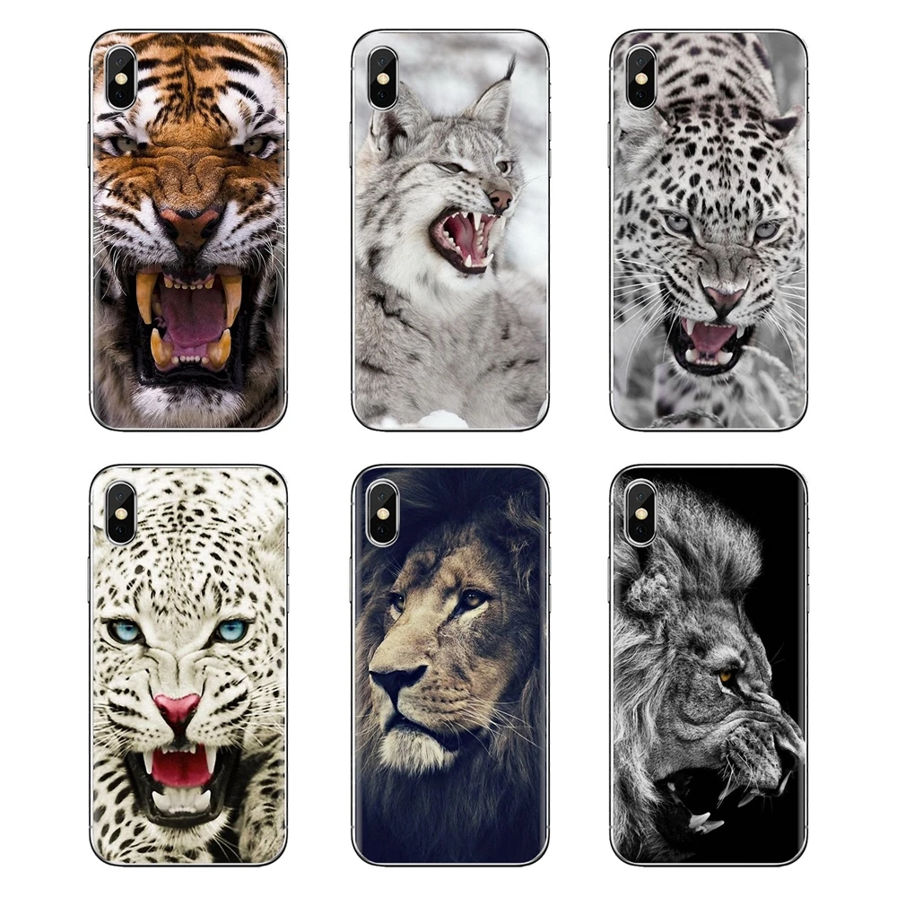 Классический покер лев тигр Волк Кот прозрачный ТПУ чехол сумка для iPod Touch Apple iPhone