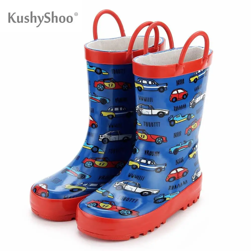 KushyShoo/непромокаемые сапоги для детей Водонепроницаемая Резиновая обувь с