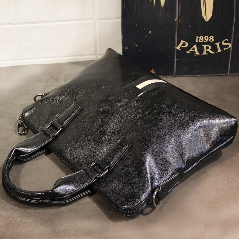 Брендовая модная качественная сумка для ноутбука из искусственной кожи мужские