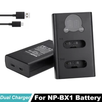 new np bx1 battery np bx1 npbx1 lcd dual usb mini camera battery charger for sony hdr as100v hdr az1 az1vr az1vb az1vw