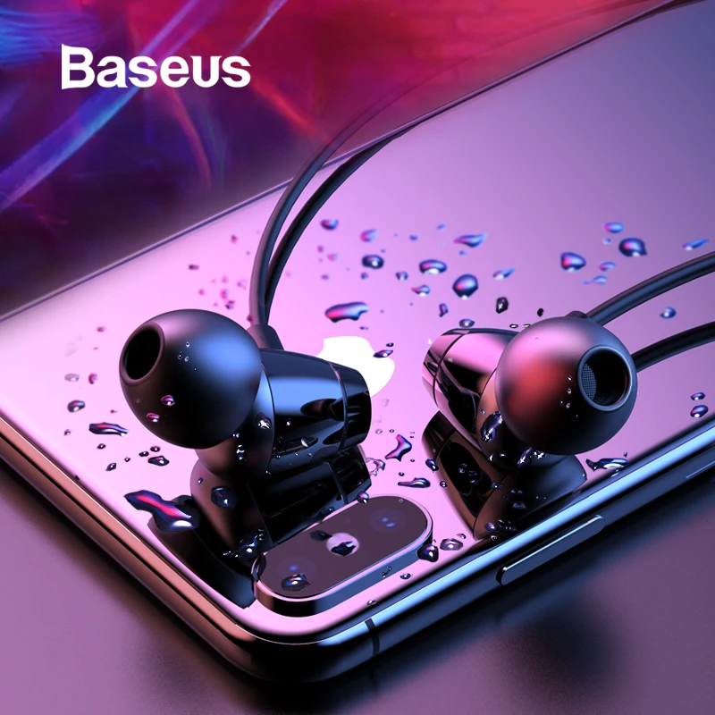 Baseus S09, Bluetooth наушники, беспроводные, IPX5, водонепроницаемые наушники, шейным ремешком, Fone de ouvido, Спортивная гарнитура, стерео наушники, наушники
