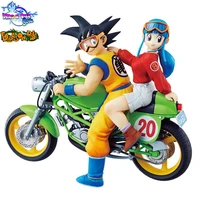original anime dragon ball z figure goku chichi motorcycle series statue action figures model collection doll toy children gift