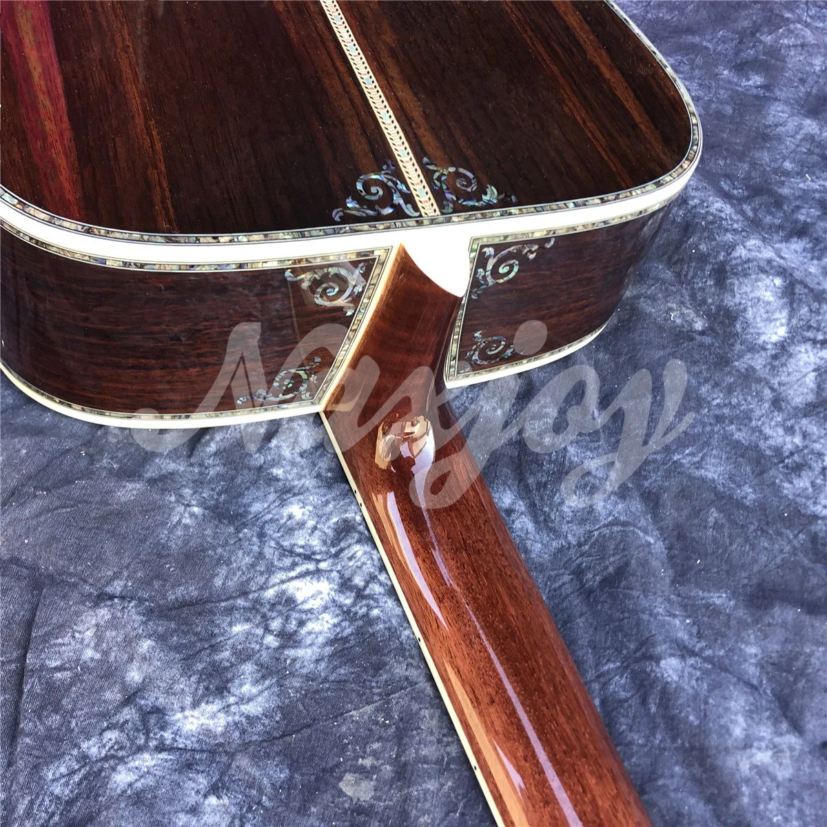 

41 " D Style Acoustic Electric Guitar Abalone Rosewood BackSide Fishman 301 Solid Spruce Top