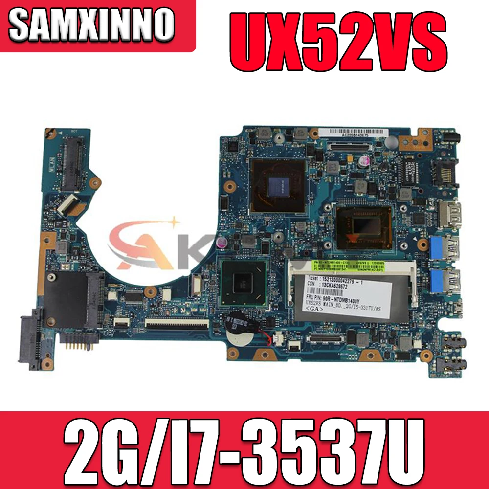

Материнская плата Akemy UX52VS с 2G/I7-3537U (V2G) GPU для Asus ZenBook UX52V UX52VS Материнская плата ноутбука