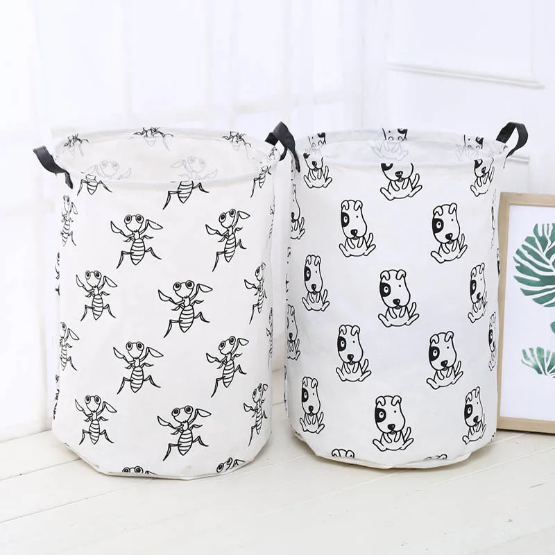 Большая складная корзина для хранения белья из хлопка и льна детские игрушки