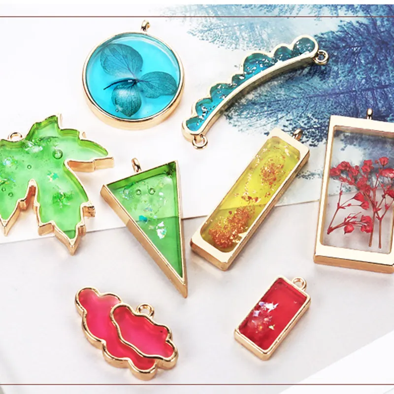 10 шт. металлические прямоугольные геометрические полые рамки подвеска