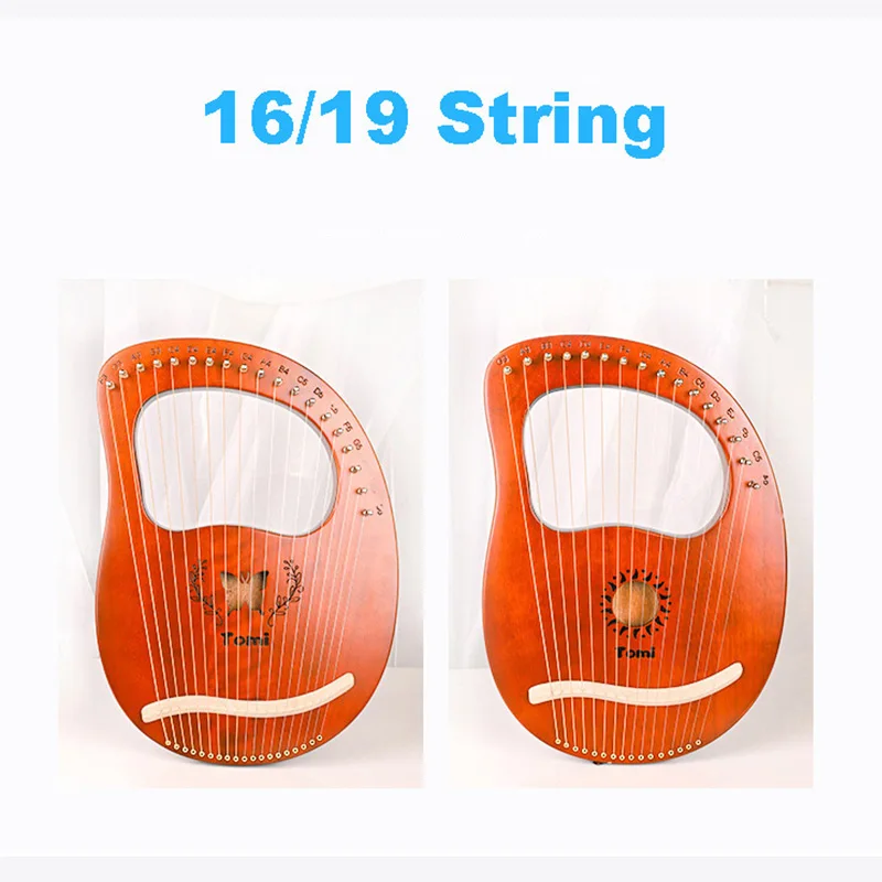 Лира Harp19 струны пианино деревянный из красного дерева музыкальный инструмент