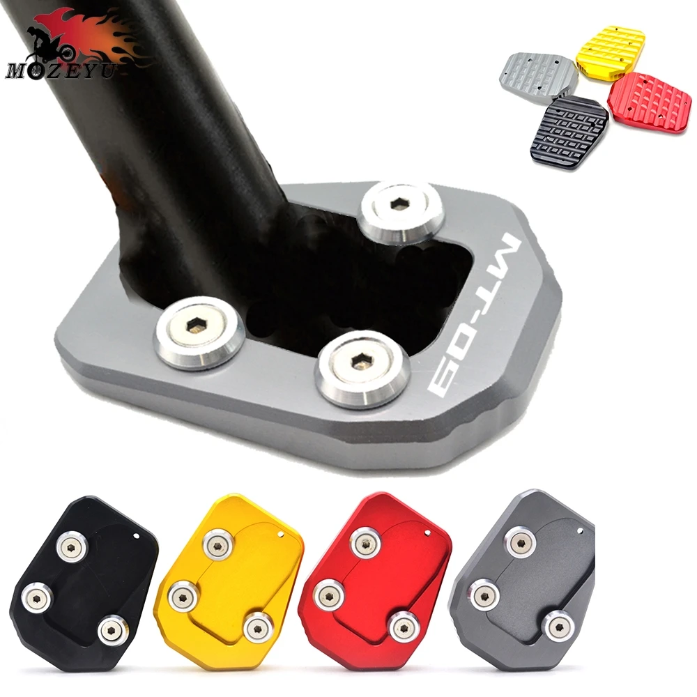 

Moto r Accessory Enlarge Plate Kickstand Side Stand Support Pad For YAMAHA MT09 FZ09 MT-09 FZ-09 MT 09 2018 2017 2016 2015 2014